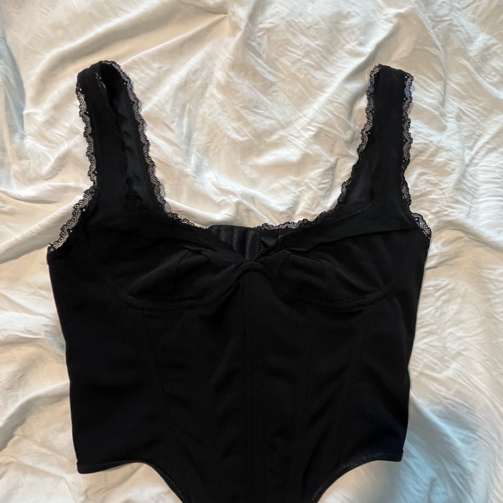 Black Lace Detail Top